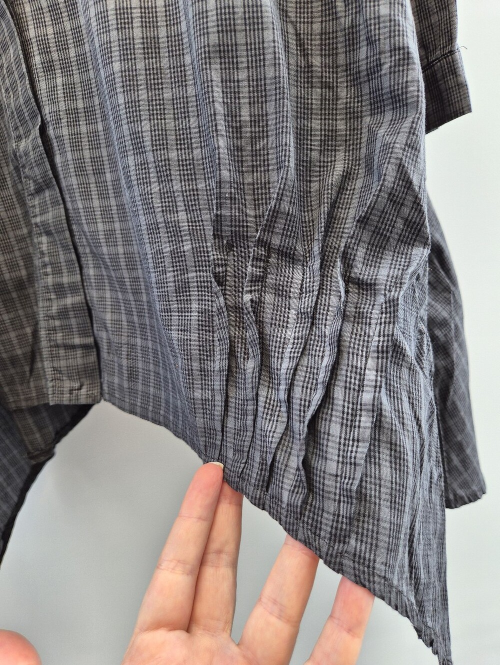 Luukaa Dark Academia Grunge Plaid Grid Tunic Shirt Dress Imagine Peace Size 8 - Picture 11 of 16